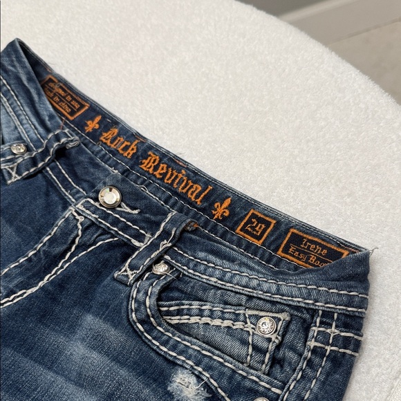 Rock Revival The Denim Icons The Irene Easy Boot Cut Rhinestone Accents Size 29 - Picture 4 of 12